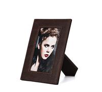 Hiram Leather Picture Frame Retro Leather Hand-Crafted Foldable Double Photos Frame for Tabletop Decorative Design Home Decor