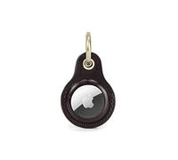 Hiram Leather Protective Cover for Air Tag Shockproof Key Finder Case Protective Cover Skin for Air Tags Tracker (Coffee)