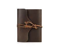 Hiram Notebook Leather Wrap Leather Protective Sleeve for A5 Notebook with Pen Slot and Leather Binding A5 Notepad Storage Cover