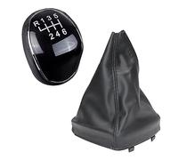 HIRAN 6 Speed Leather Gear Shift Knob Shift Lever Gaitor Boot Cover for Ford Mondeo IV S-MAX C-MAX Transit Focus MK3 MK4 Kuga Gear Shift Knob