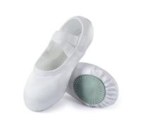 Hirbisnis Toddler Ballet Shoes for Girls, No-Tie Satin Ballet Flats | Soft satin finish, comfortable fit, flexible sole, perfect for ballet, costume, and performances