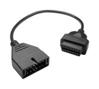 Hirificing OBD1 Scanner, OBD1 to OBD2 GM Adapter, OBD 1 Scanner Cable Code Reader OBD1 12 Pins to OBD2 OBD II 16 Pins Socket Scan Diagnostic Extension Tool Cable Connector Replacement for GM Popular