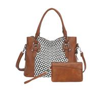 HiRiley 2PC Set Handbags Bags for Women Pu Leather Purse Crossbody Bag with Pockets Top Handle Shoulder Satchel Tote for Ladies