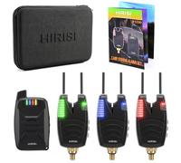 Hirisi Tackle Waterproof Wireless Carp Fishing Bite Alarm Set with Snag Ear Bar 200m (B1230-3)