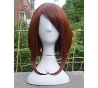 Hiro Akademia Uraraka Ochako Cosplay Wigs Short Brown Bob Heat Resistant Synthetic Hair Wig + Wig Cap