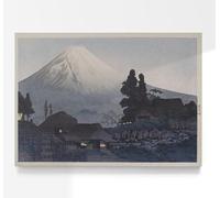 Hiroaki Takahashi Mt Fuji in Mist Mountain Pass in Front | Vintage Japanese Landscape Painting, Asian Print, Wall Art Poster Picture