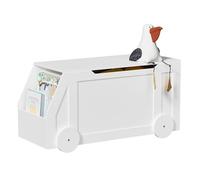 Hironpal Toy Box with Lid, Wooden Storage Trunk, Toy Chest Organizer, Shoe Bench for Hallway, Blanket Box Cabinet with Safety Hinge for Clothes, Kid Bedroom, Nursery & Living Room, Entryway, Playroom