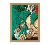 Hiroshige Iwatake Mushroom Gathering Japanese Painting Artwork Framed Wall Art Print 18X24 Inch
