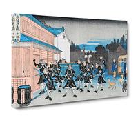 Hiroshige Japanese Oban Yoko e Canvas Print | Gallery Wrapped 30mm Frame Wall Art | 20x14 inches | Ready to Hang | Asian Picture | Living Room Bedroom Lounge Office