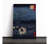 Hiroshige Japanese Oriental Changing Tree Canvas Print | Gallery Wrapped 30mm Frame Wall Art | 24x16 inches | Ready to Hang | Asian Landscape Picture | Living Room Bedroom Lounge Office