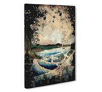 Hiroshige Japanese Oriental The Sea at Satta Canvas Print 30x20 Inch