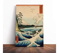 Hiroshige Japanese Oriental The Sea at Satta Vol.2 Canvas Print | Gallery Wrapped 30mm Frame Wall Art | 20x14 inches | Ready to Hang | Asian Seascape Picture | Living Room Bedroom Lounge Office