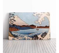 Hiroshige Japanese Oriental View of Mt Fuji Canvas Print | Gallery Wrapped 30mm Frame Wall Art | 30x20 inches | Ready to Hang | Asian Picture | Living Room Bedroom Lounge Office