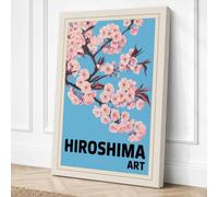 Hiroshima Cherry Blossoms Canvas Wall Art Print 18x12 Inch