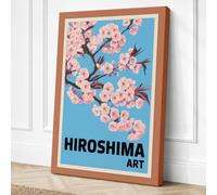Hiroshima Cherry Blossoms Canvas Wall Art Print 30x20 Inch