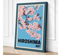 Hiroshima Cherry Blossoms Canvas Wall Art Print 36x24 Inch (91 x 61 cm)