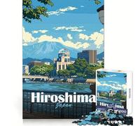 Hiroshima Cityscape 1000 Piece Jigsaw Puzzles for Adults Jigsaw Creative Fun Clean Cut Fun Challenge Evening Game (38x26cm)