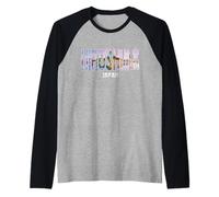 Hiroshima Japan City Hiroshima Established Vintage Design Raglan Baseball Tee