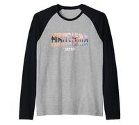 Hiroshima Japan City Hiroshima Established Vintage Design Raglan Baseball Tee