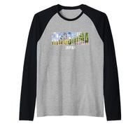 Hiroshima Japan City Hiroshima Established Vintage Design Raglan Baseball Tee
