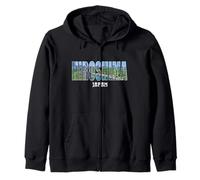 Hiroshima Japan City Hiroshima Established Vintage Design Zip Hoodie