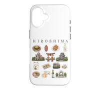Hiroshima Japan Icons Cute Culture Travel Art Illustration Case for iPhone 16