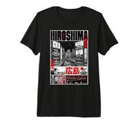Hiroshima Japan River Cityscape Poster Art Illustration Premium T-Shirt