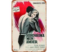 Hiroshima mon amour (1959) Movie Posters 8 x 12 Inches - Vintage Metal Tin Sign for Home Bar Pub Garage Decor Gifts