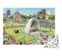 Hiroshima Peace Memorial Park Protest Wooden Jigsaw Puzzle Waterproof 1000 Piece Puzzles for Adults Fun Educational Games