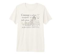 Hiroshima, Peace, Mut ist, wenn Weffen schweigen Drawing Premium T-Shirt