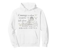 Hiroshima, Peace, Mut ist, wenn Weffen schweigen Drawing Pullover Hoodie