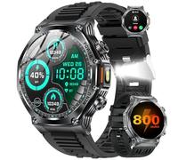 HIRREO Military Smart Watch for Men,1.75" HD Smart Watches with LED Flashlight for Android/iOS