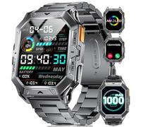 HIRREO Military Smart Watch for Men, 2.13'' AMOLED HD Display Smartwatch, 80 Days Long Battery, 100+ Sport Mode Fitness Tracker, IP68 Waterproof Rugged Smart Watches for Android iOS Compatible