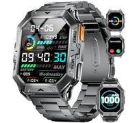 HIRREO Military Smart Watch for Men, 2.13'' AMOLED Smartwatch, 80 Days Long Battery, 100+ Sport Mode/IP68 Waterproof Fitness Tracker Watch, Rugged Smart Watch for Android Samsung iPhone Compatible