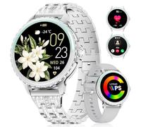 HIRREO Smart Watches for Women Android/iOS, 1.27" 3D Curved Screen Fitness Tracker with Bluetooth Calls(Answer&Make),Heart Rate/SpO2,Clories Tracker 100+ Sports Modes (FV26-F)