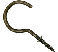 HirrWill 2" Antique Bronze Cup Hooks,Big Screw in Hooks,2 Inch Antique Brass Ceiling Hooks,Christmas Lights and Plant Hanger Hooks,Drapery Curtain Tieback Hooks,Indoor and Outdoor Hooks 20Pcs