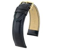 Hirsch Ascot Large 01575050-1-20 mm - Unisex - Calfskin Black 20 mm