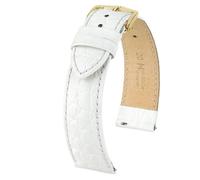 Hirsch Crocograin Medium 12302800-1-12 mm - Unisex - Calfskin White 12 mm
