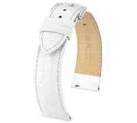 Hirsch Crocograin Medium 12302800-2-16 mm - Unisex - Calfskin White 16 mm
