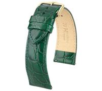 Hirsch Crocograin Medium 12302840-1-14 mm - Unisex - Calfskin Green 14 mm