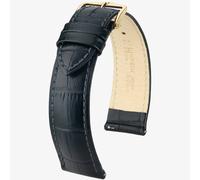 HIRSCH Duke 12mm Medium Black Leather Watch Strap 01028150-1-12