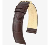 HIRSCH Duke 14mm Medium Brown Leather Watch Strap 01028110-1-14