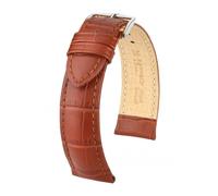 Hirsch Duke 16 mm golden brown watch strap, length M (no QR pins)
