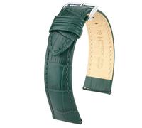 Hirsch Duke Large 01028040-2-18 mm - Unisex - Calfskin Green 18 mm