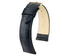 Hirsch Duke Large 01028050-1-19 mm - Unisex - Calfskin Black 19 mm
