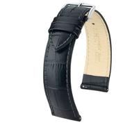 Hirsch Duke Large 01028050-2-22 mm - Unisex - Calfskin Black 22 mm