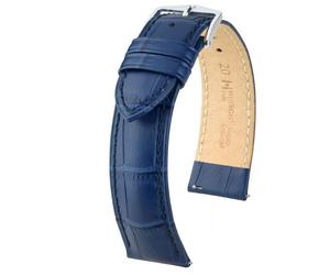 Hirsch Duke Large 01028080-2-22 mm - Unisex - Calfskin Blue 22 mm