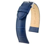 Hirsch Duke Large 01028080-2-24 mm - Unisex - Calfskin Blue 24 mm