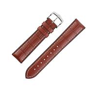 Hirsch George Alligator Embossed Performance Watch Strap with Buckle in Gold Brown (22mm, Silver Buckle)