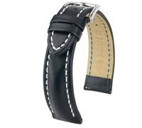 Hirsch Heavy Calf Large 01475050-2-22 mm - Unisex - Calfskin Black 22 mm